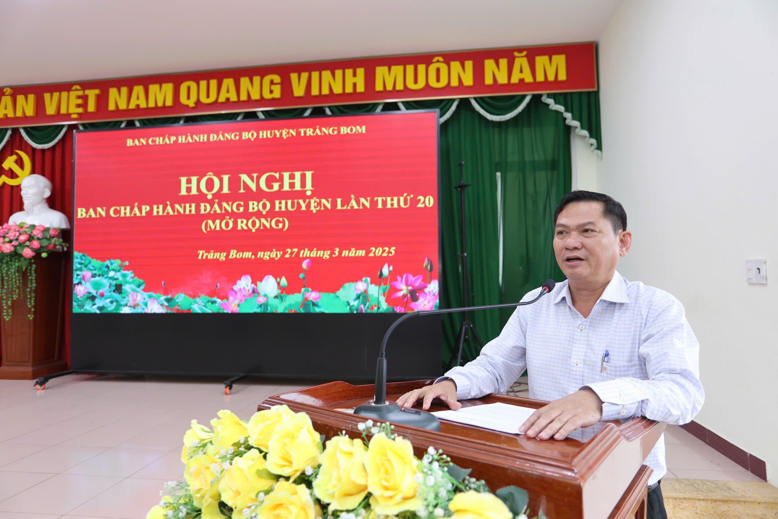 HỘI NGHỊ BAN CHẤP HÀNH ĐẢNG BỘ HUYỆN TRẢNG BOM LẦN THỨ 20 (MỞ RỘNG)